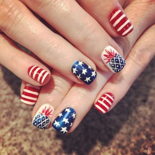 4th July is almost here! Check out the 20 best nail art designs for 4th of July 2018 we’ve rounded up to help you celebrate Independence Day. All of these nails designs are special in our opinion and we are happy to share best nail art designs with you. #Nail# NailArt #NailDesigns #4thofJuly #Patriotic