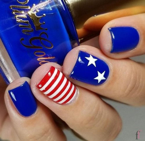Why not show your patriotism on your fingertips? Here we have 20 cute nail designs for 4th of July 2018 to fall in love with #Nail #NailArt #NailDesigns #4thofJuly #Patriotic