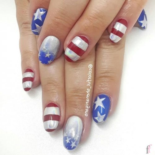 Why not show your patriotism on your fingertips? Here we have 20 cute nail designs for 4th of July 2018 to fall in love with #Nail #NailArt #NailDesigns #4thofJuly #Patriotic