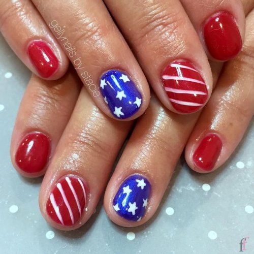 Why not show your patriotism on your fingertips? Here we have 20 cute nail designs for 4th of July 2018 to fall in love with #Nail #NailArt #NailDesigns #4thofJuly #Patriotic