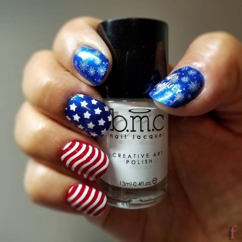 We are so excited to share with you girls this awesome Patriotic, Cute and Easy Nail Designs for 4th of July 2018. Stay tuned for more! #Nail #NailArt #NailDesigns #4thofJuly #Patriotic
