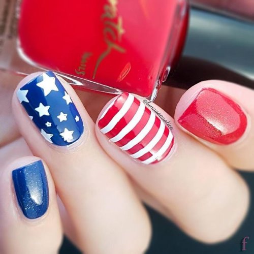 We are so excited to share with you girls this awesome Patriotic, Cute and Easy Nail Designs for 4th of July 2018. Stay tuned for more! #Nail #NailArt #NailDesigns #4thofJuly #Patriotic