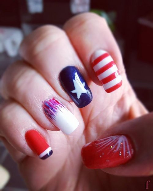 We are so excited to share with you girls this awesome Patriotic, Cute and Easy Nail Designs for 4th of July 2018. Stay tuned for more! #Nail #NailArt #NailDesigns #4thofJuly #Patriotic