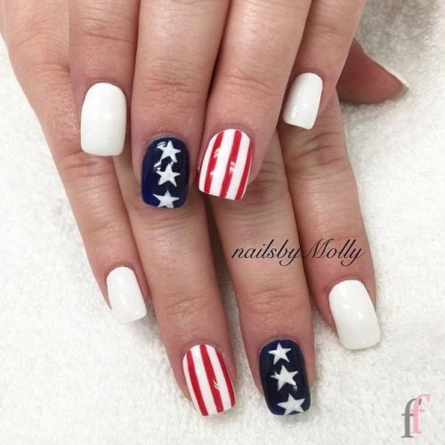 We’ve rounded up some of our favorite and easy 4th of July nail art ideas, so your nails will get more attention than the fireworks! #Nail #NailArt #NailDesigns #4thofJuly #Patriotic