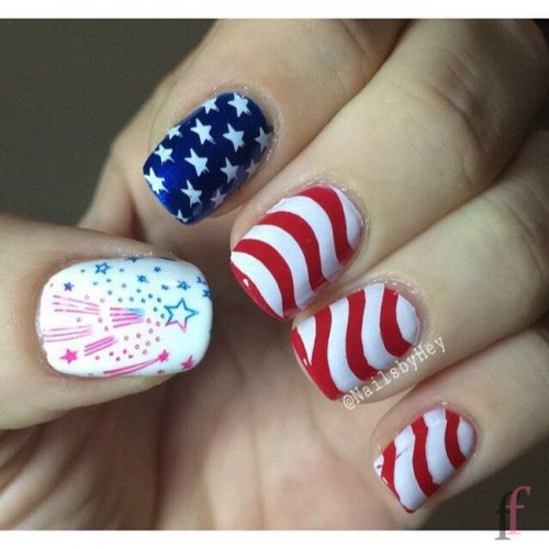 We’ve rounded up some of our favorite and easy 4th of July nail art ideas, so your nails will get more attention than the fireworks! #Nail #NailArt #NailDesigns #4thofJuly #Patriotic