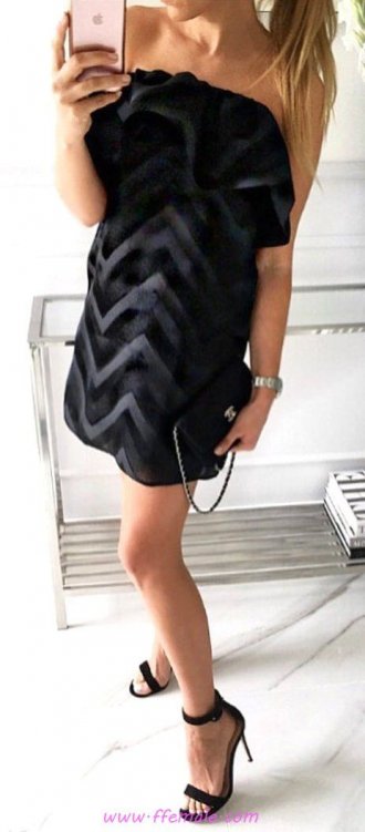 Best adorable and top look - offshoulder, pumps, model, girl, posing, black