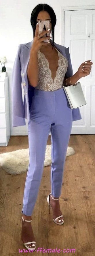 Best glamour and relaxed look - lace, posing, heels, handbag