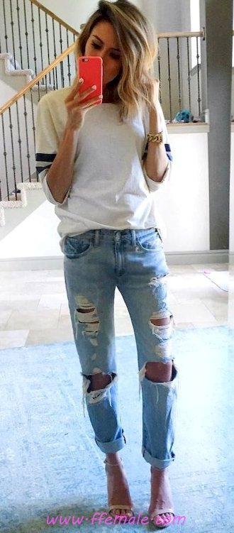 Best trendy look - denim, girl, posing, clothes, style, blue