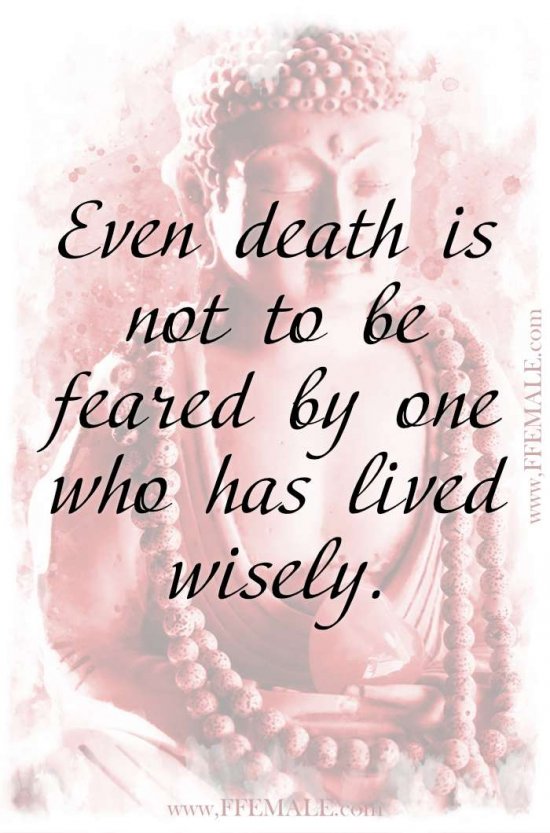 Top 100 Inspirational Buddha Quotes: Even death is not to be feared by one who has lived wisely #quotes #Buddha #deep #inspiration #motivation