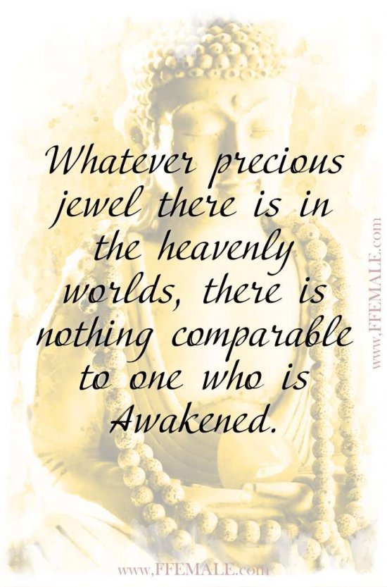 Top 100 Inspirational Buddha Quotes: Whatever precious jewel there is in the heavenly worlds, there is nothing comparable to one who is Awakened #quotes #Buddha #deep #inspiration #motivation