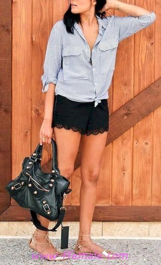 Classic and simple wardrobe - striped, gladiators, black, handbag