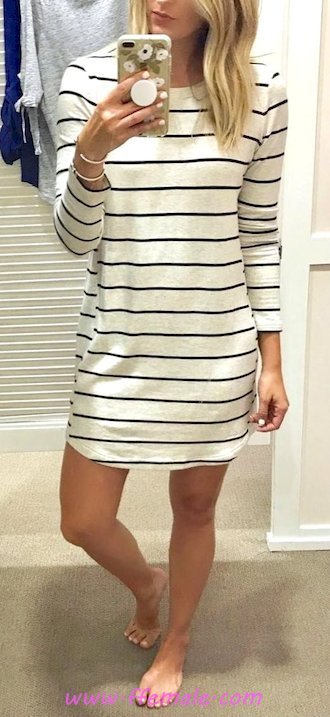 Comfortable and handsome look - striped, dress, wearing, lifestyle, white