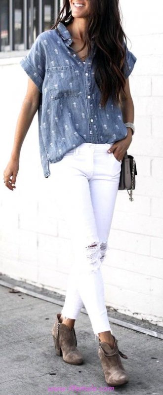 Comfortable and trendy look - fashion, shirt, jeans, cowboy