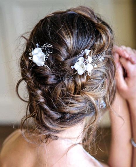 Elegant Bride Haircut - bridestyle, weddinghaircut, instadaily, bridalhairaccessories