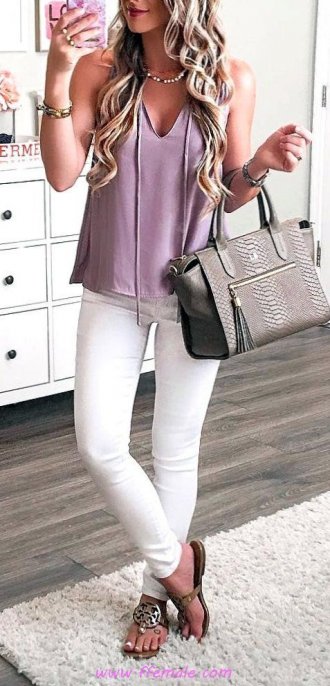 Finest - attractive and lovely wardrobe - denim, sandals, pink, white, handbag
