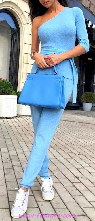 Finest - awesome and relaxed wardrobe - sneakers, 1shoulder, blue, handbag