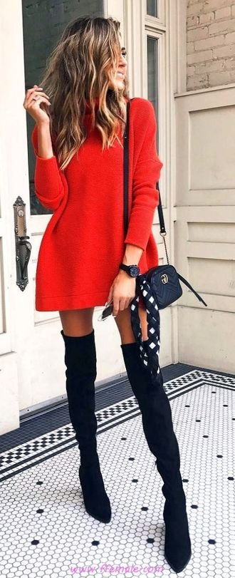 Finest - awesome and top wardrobe - outfits , red, overknee