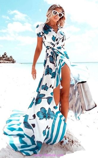 Finest - classic and trendy look - fashion , floral, maxi