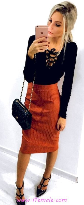 Finest - elegant and super look - laceup, striped, model, heels, black, red, handbag