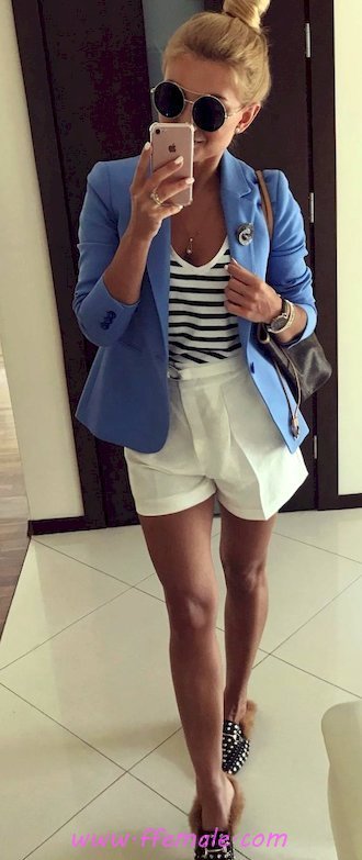 Finest - fashionable and handsome inspiration idea - shorts, striped, blazer, sunglasses