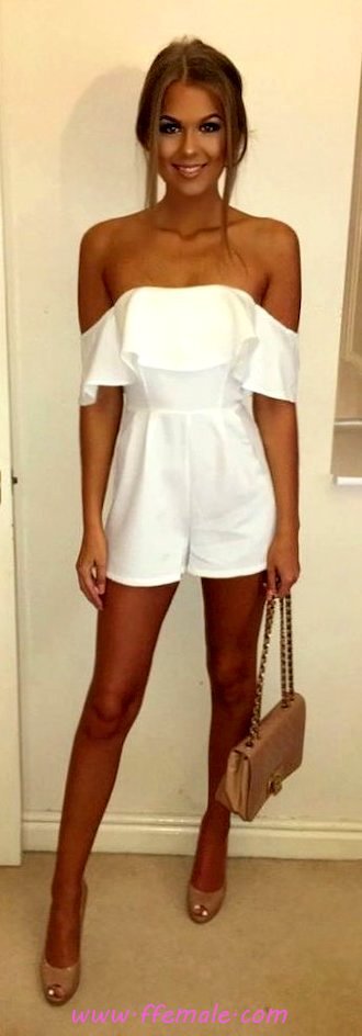 Finest - furnished and cute inspiration idea - model, heels, happy, clothes, white, handbag, strapless