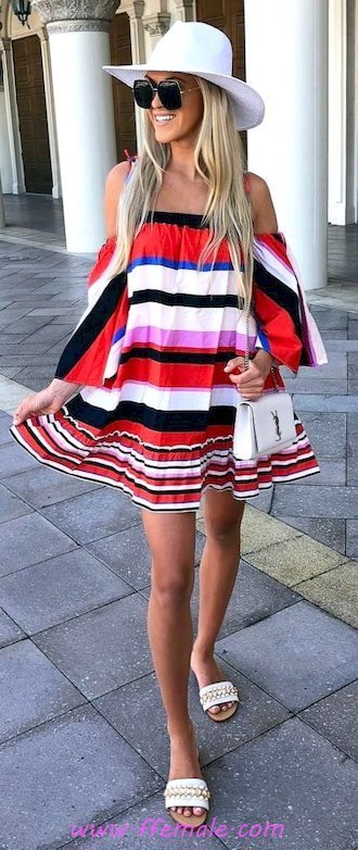 Finest - super inspiration idea - hat, sundress, photoshoot, posing, attractive, happy, sunglasses, handbag
