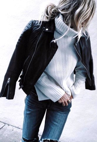 Furnished And Top - sweet, model, leather, jacket, getthelook, lifestyle