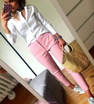 Glamour And Relaxed Inspiration Idea Glamour and relaxed inspiration idea - outfits, rose, pants, shirt