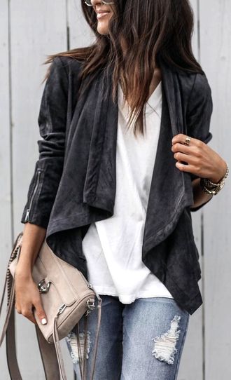 Graceful And So Cute Outfit Idea - elegant, ideas, leather, popular, flashy