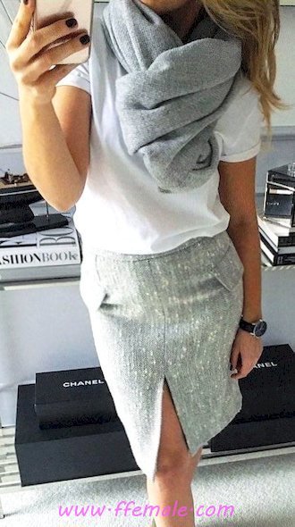 My classic and lovely look - classy, gray, clothing, posing, lifestyle, white