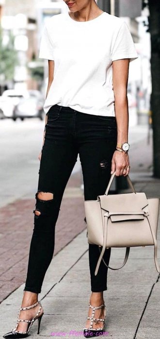 My comfortable and top outfit idea - photoshoot, white, handbag