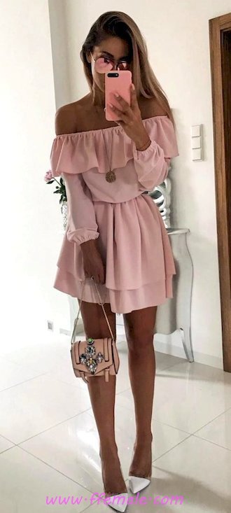 My elegant and shiny inspiration idea - pumps, sunglasses, pink, handbag, strapless, accessories