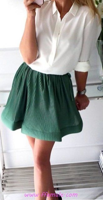 My fashionable and simple look - girl, clothing, posing, style, white, green
