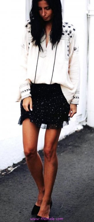 My fashionable and simple outfit idea - female, lifestyle, elegance, outerwear, black, white
