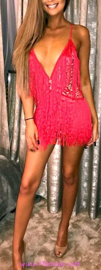 My glamour and wonderful wardrobe - pumps, posing, red, bodycon, open