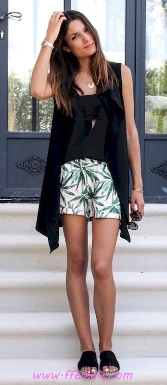 Perfect look - shorts, photoshoot, posing, style, black, accessories