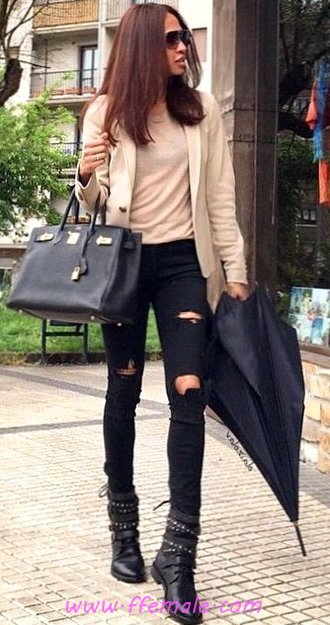 Relaxed And Awesome Fall Look - inspiration, dressy, outerwear, clothes