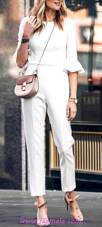 Simple inspiration idea - bellsleeves, pants, white, handbag, accessories