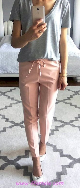 Summer Outfits Comfortable and simple inspiration idea - pants, pumps, tshirt, lifestyle, style, pink