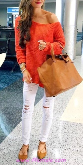 Summer Outfits Best awesome and cute inspiration idea - denim, 1shoulder, photoshoot, posing, red, handbag