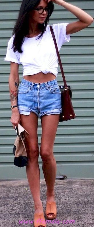 Summer Outfits Best handsome inspiration idea - shorts, denim, photoshoot, posing, handbag
