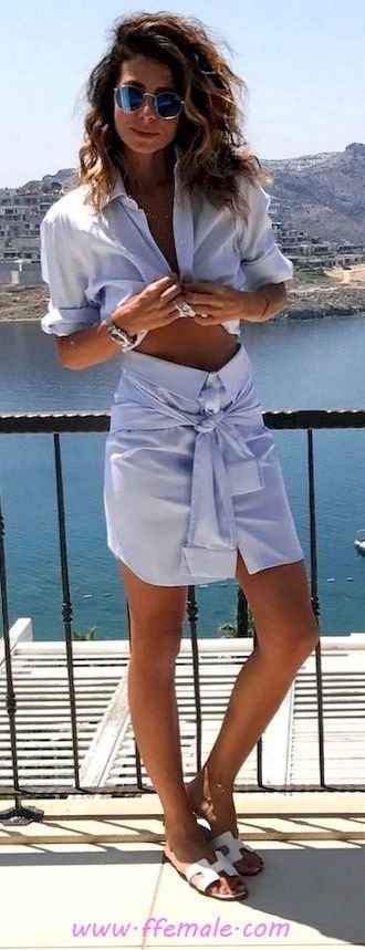 Summer Outfits Super wardrobe - photoshoot, posing, sunglasses, white, blue