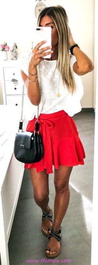 Top adorable and cute outfit idea - photoshoot, red, handbag