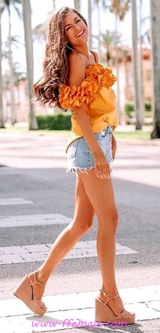 Top attractive and trendy look - shorts, denim, girl, attractive, lifestyle, shopping, style