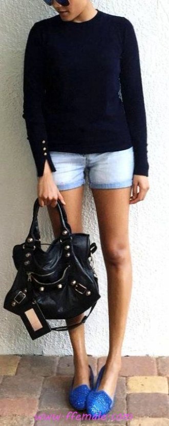 Top graceful and lovely inspiration idea - denim, black, handbag
