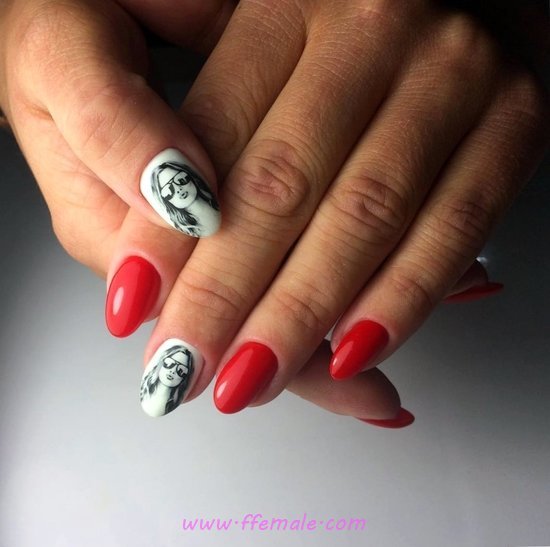 Attractive And Lovely Acrylic Manicure Idea - star, trendy, cute, nails, naildesign