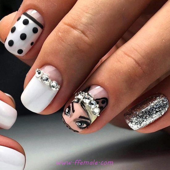 Charming & Stately Gel Nail Design - selfnail, graceful, creative, nails