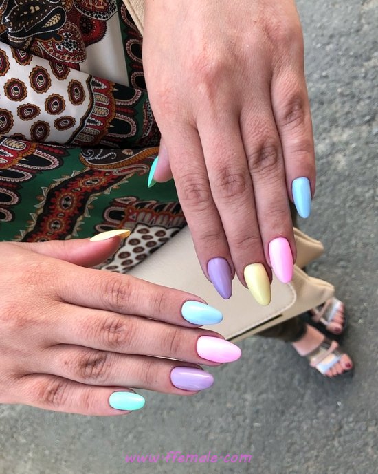 Creative & Easy Acrylic Manicure Ideas - nailstyle, nail, simple, weekend