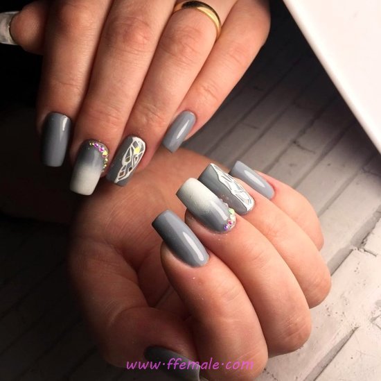 Dainty & Simple American Manicure Ideas - awesome, nailart, precious