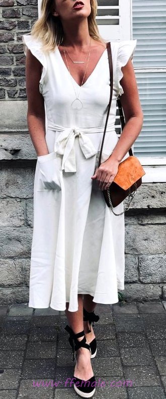 Glamour And Cute Warm Day Garments - street, female, inspiration, dressy